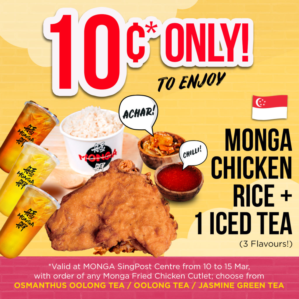 [10CENTS OFFER] Monga SingPost Centre is Offering a S$0.10 Opening Promotion | Why Not Deals