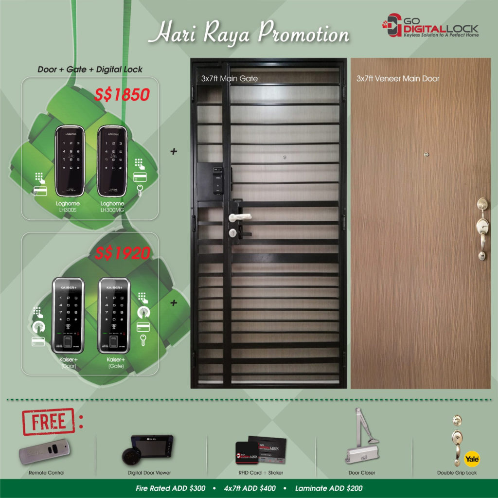 Hari Raya Promotion Sale 2020 Singapore For Bundle of Door Gate and Digital Lock | Why Not Deals