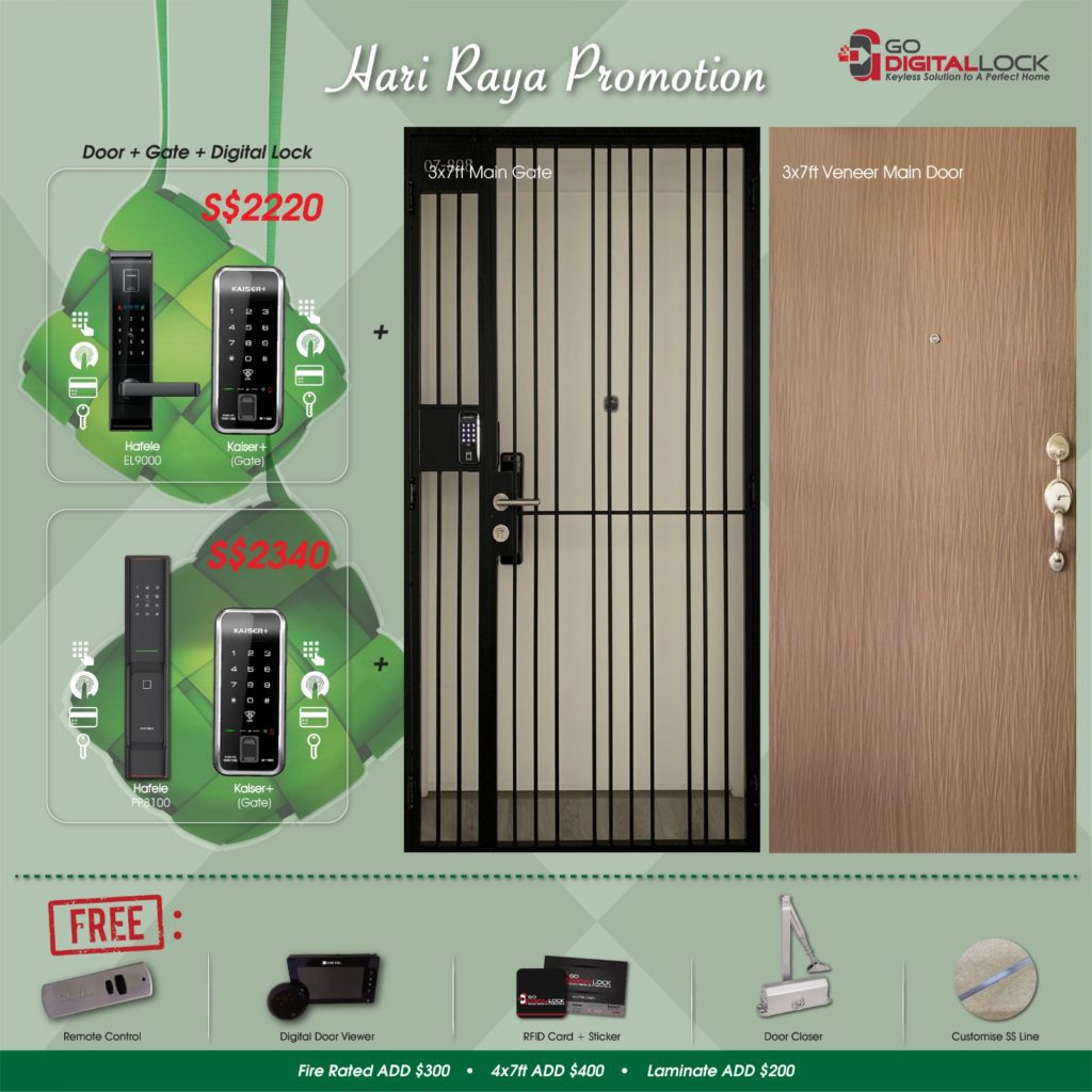 Hari Raya Promotion Sale 2020 Singapore For Bundle of Door Gate and Digital Lock | Why Not Deals 1