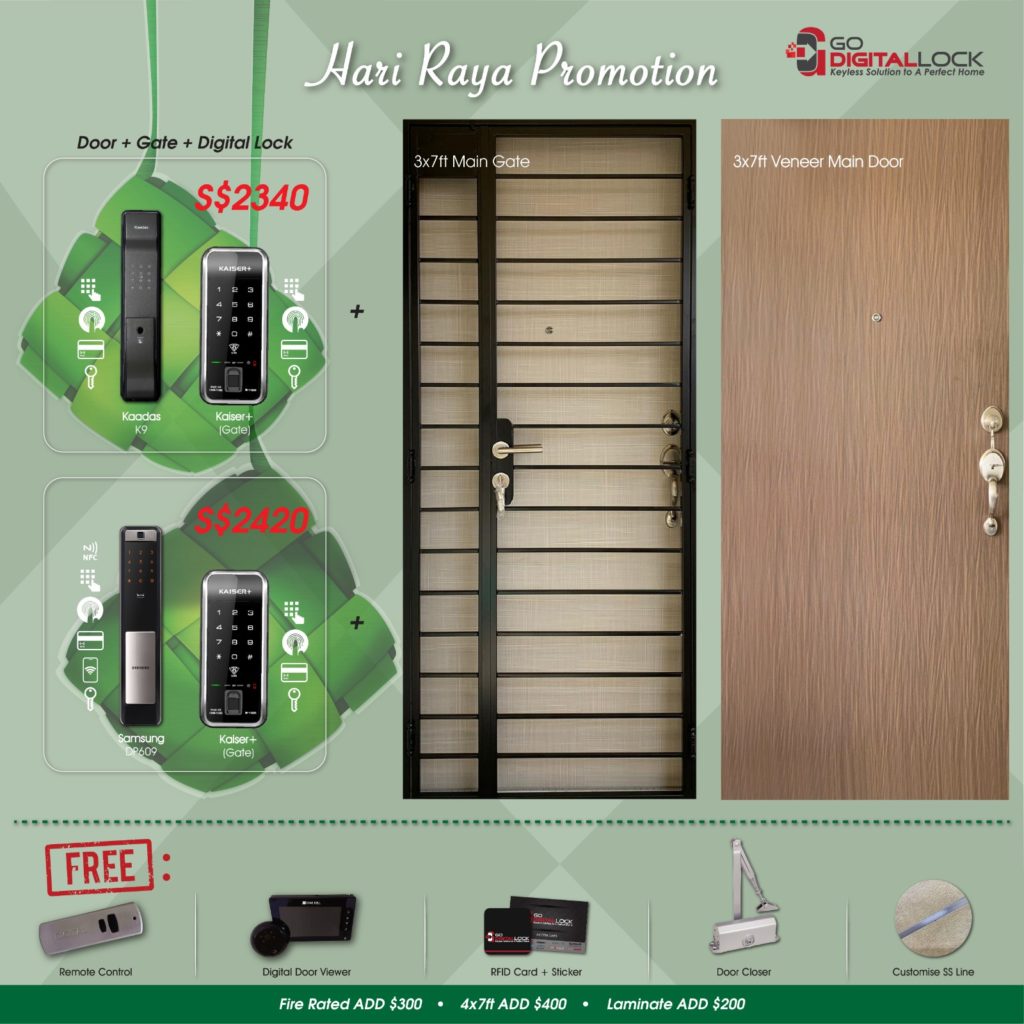 Hari Raya Promotion Sale 2020 Singapore For Bundle of Door Gate and Digital Lock | Why Not Deals 2