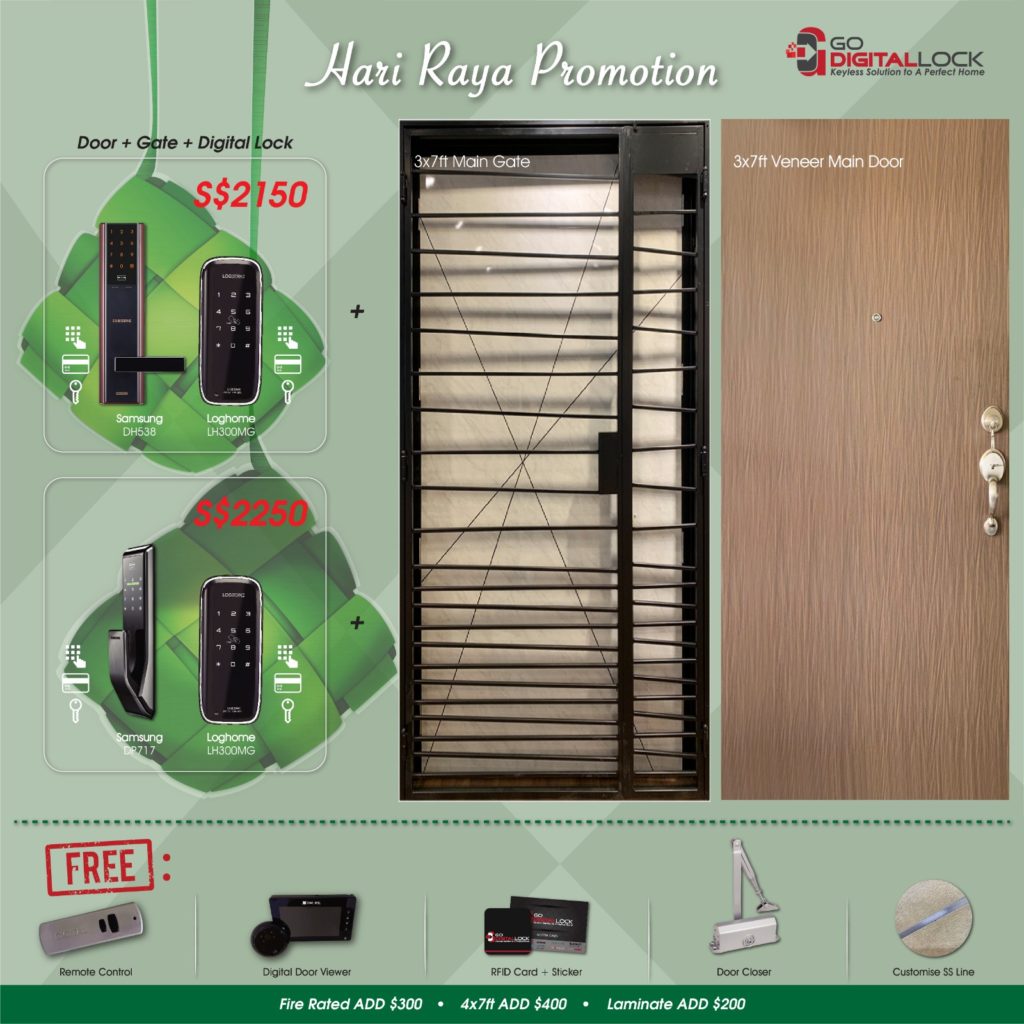 Hari Raya Promotion Sale 2020 Singapore For Bundle of Door Gate and Digital Lock | Why Not Deals 3
