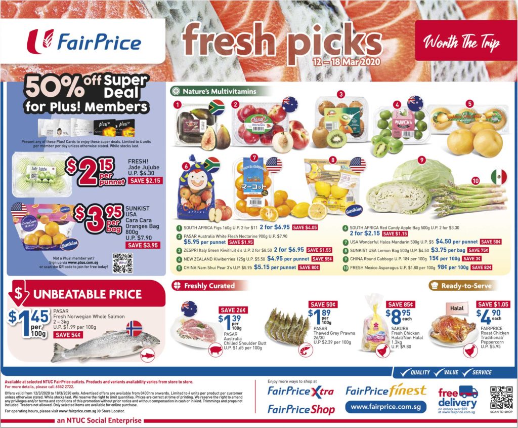 NTUC FairPrice SG Your Weekly Saver Promotion 12-18 Mar 2020 | Why Not Deals 2