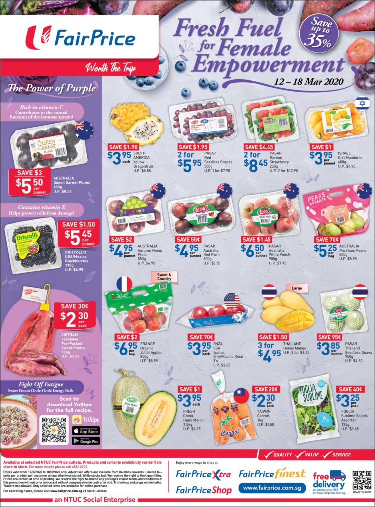 NTUC FairPrice SG Your Weekly Saver Promotion 12-18 Mar 2020 | Why Not Deals 3