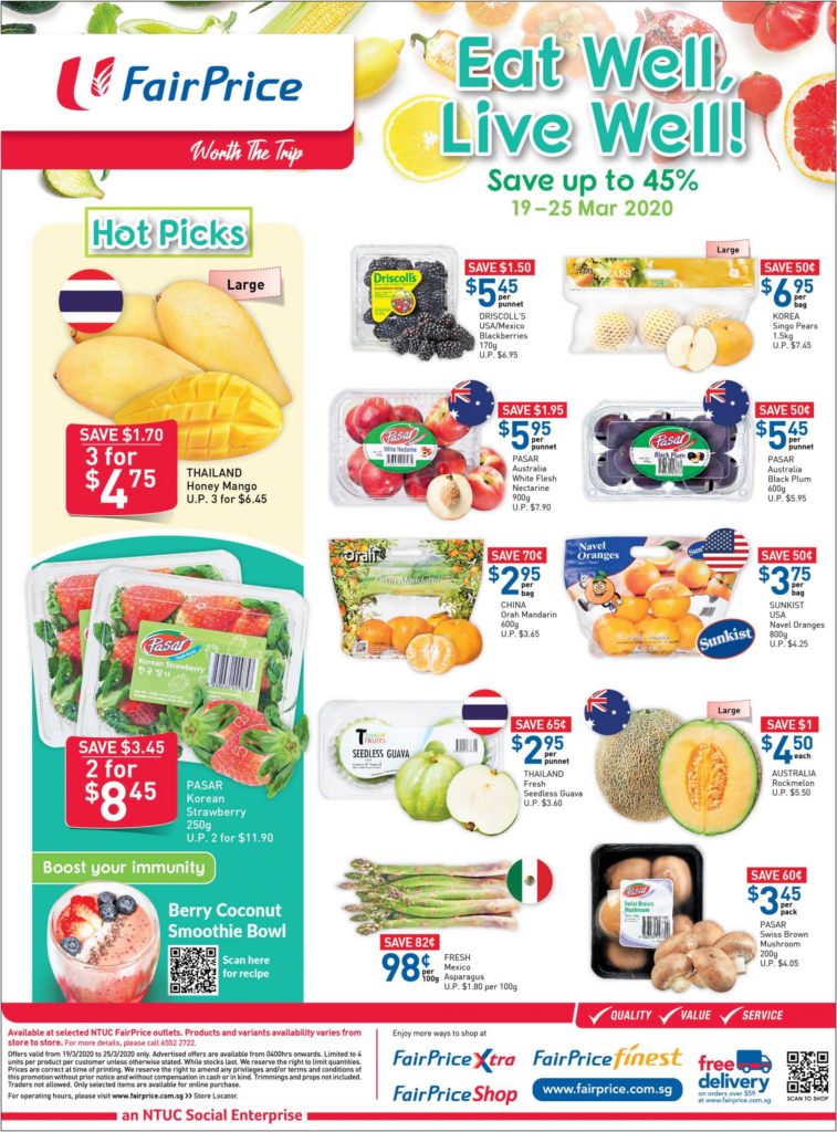 NTUC FairPrice Your Weekly Saver Promotion 19-25 Mar 2020 | Why Not Deals 6