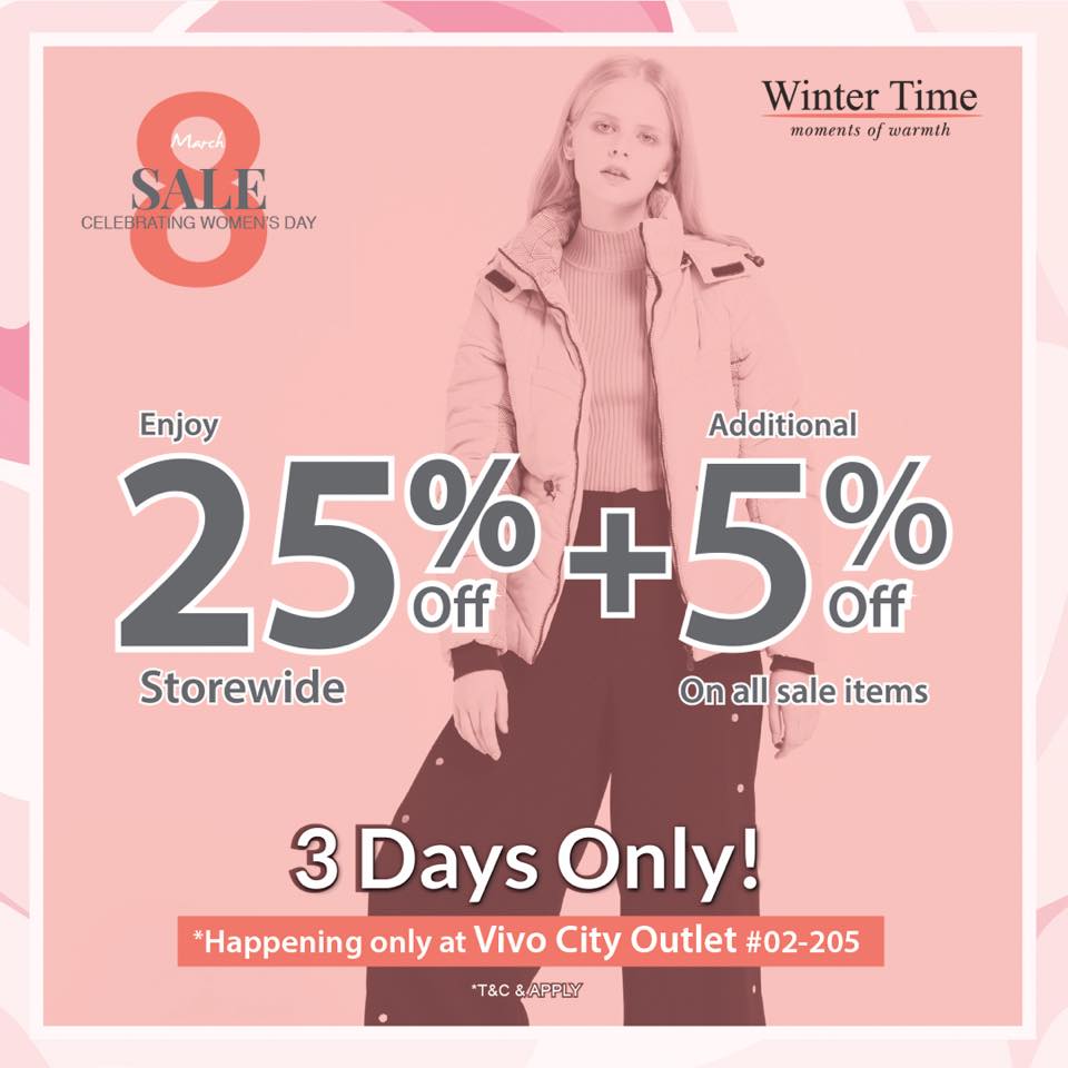 Winter Time SG 25% Off Storewide Promotion at Vivo City Outlet | Why Not Deals 5