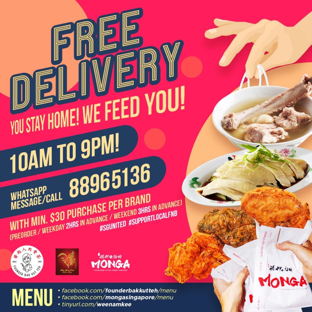 Enjoy FREE ISLAND-WIDE DELIVERY when you order Monga Fried Chicken, Founder Bak | Why Not Deals