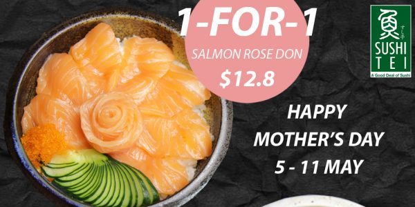 Enjoy 1 FOR 1 Salmon Rose Don & Free Salmon Salad with Every Unagi Hitsumabushi this Mother’s Day