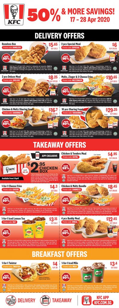 KFC Singapore Enjoy 50% & More Saving!! | Why Not Deals 1
