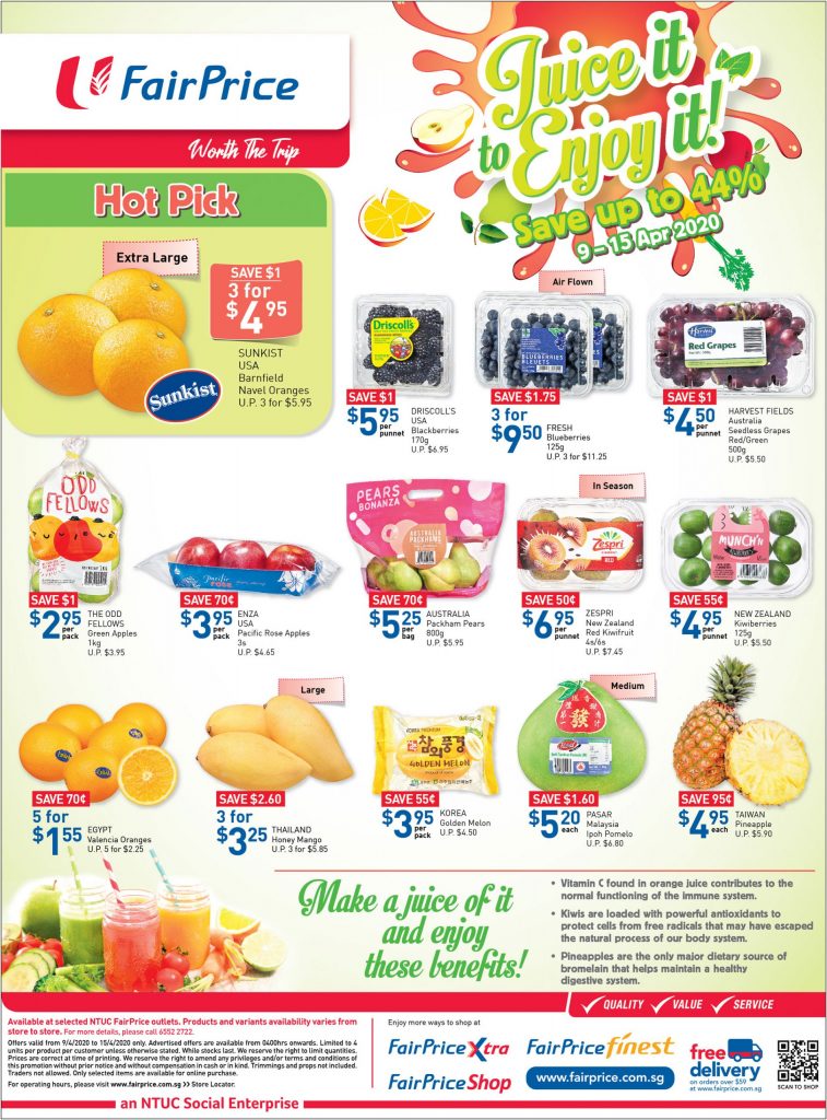 NTUC FairPrice SG Your Weekly Saver Promotion 9-15 Apr 2020 | Why Not Deals 7