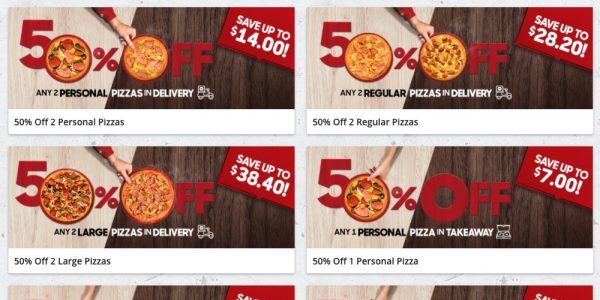 Pizza Hut SG 50% Off All Pizzas Promotion