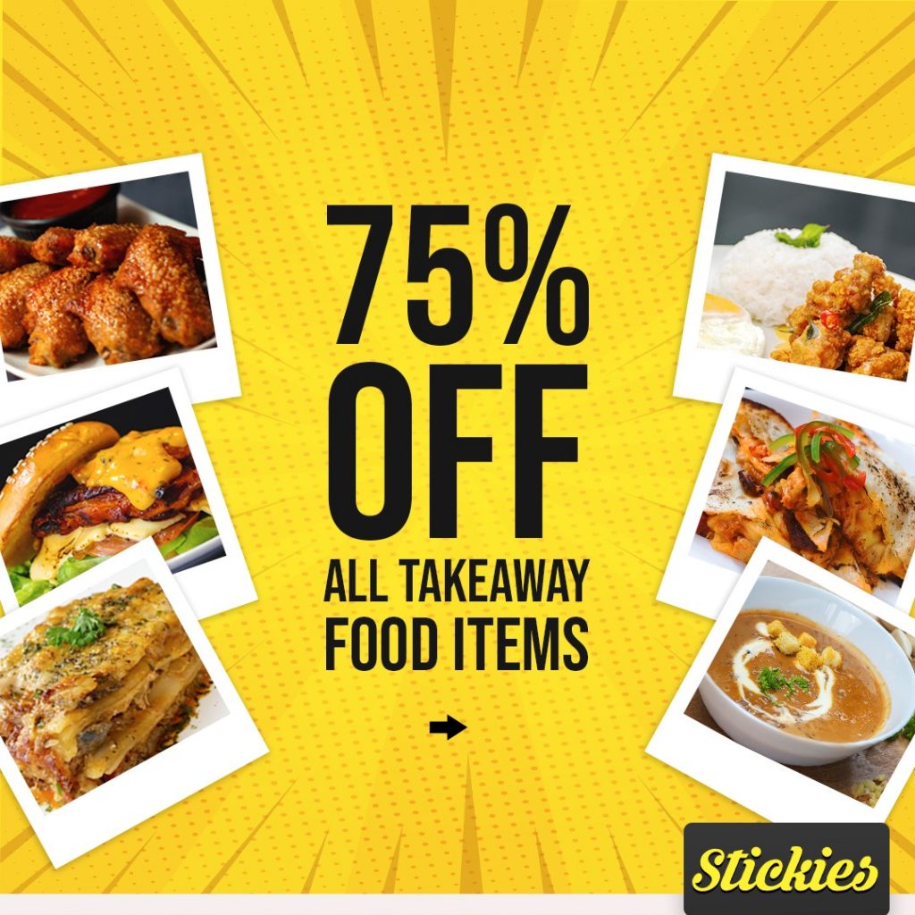 Stickies Bar 75% Off Takeaway Food Items | Why Not Deals