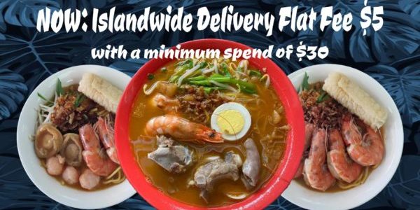 !! Island Wide Delivery at only $5 !! – One Prawn Noodle