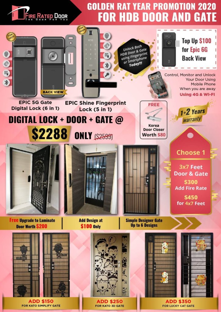 HDB full solid laminated maindoor at $599 with installation Call 96177025 | Why Not Deals 4