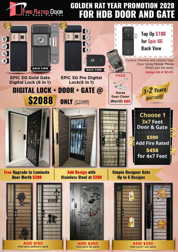 HDB full solid laminated maindoor at $599 with installation Call 96177025 | Why Not Deals 6