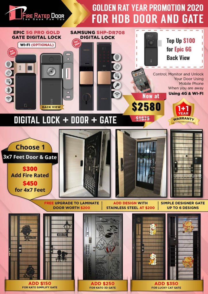 HDB full solid laminated maindoor at $599 with installation Call 96177025 | Why Not Deals