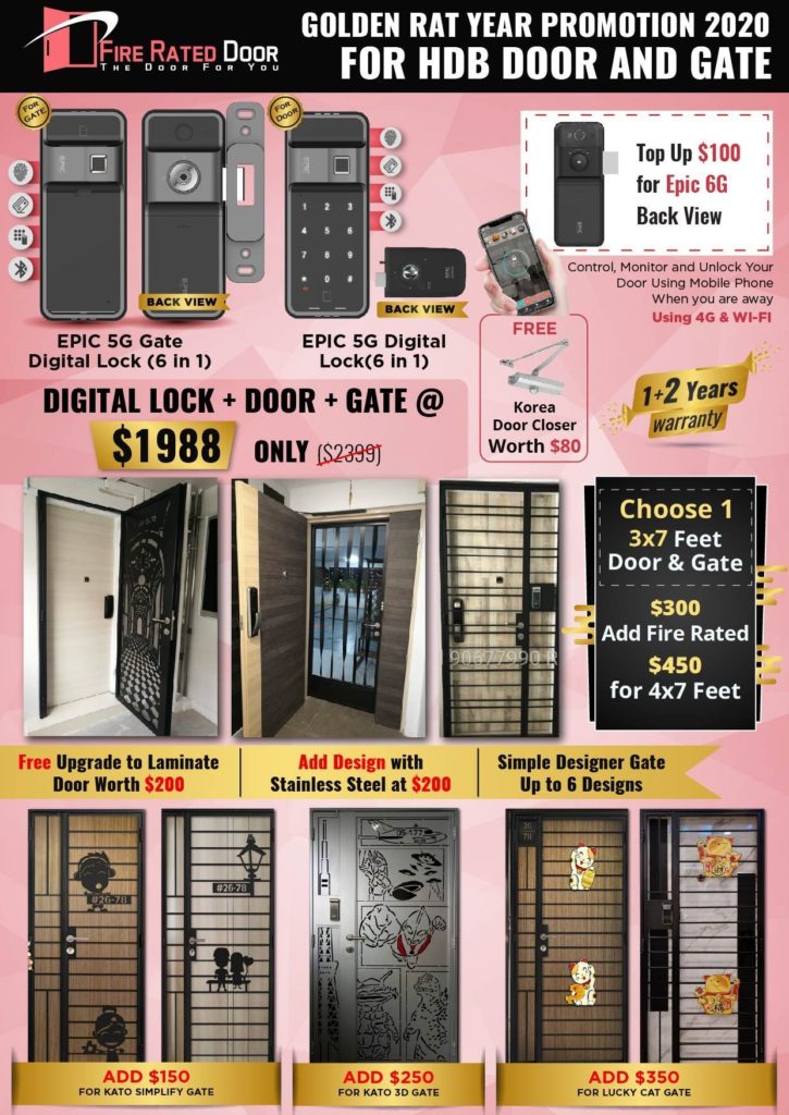 HDB full solid laminated maindoor at $599 with installation Call 96177025 | Why Not Deals 7