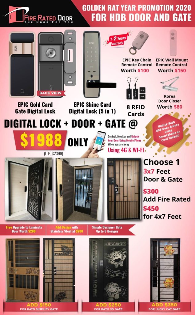 HDB full solid laminated maindoor at $599 with installation Call 96177025 | Why Not Deals 8