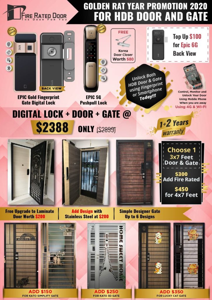 HDB full solid laminated maindoor at $599 with installation Call 96177025 | Why Not Deals 3