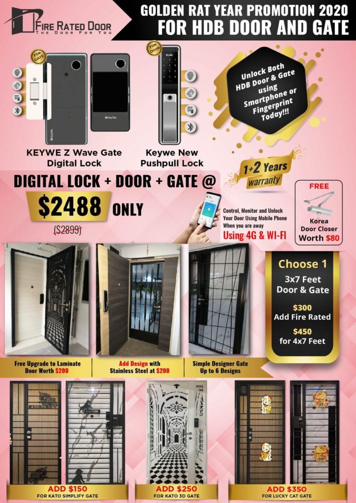 HDB full solid laminated maindoor at $599 with installation Call 96177025 | Why Not Deals 2