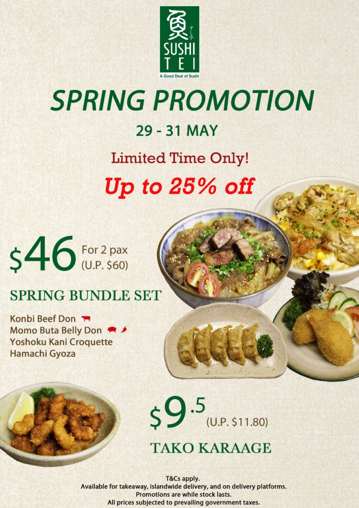 Up to 25% OFF on Sushi Tei’s new Spring Promotion for a Limited Time Only! | Why Not Deals