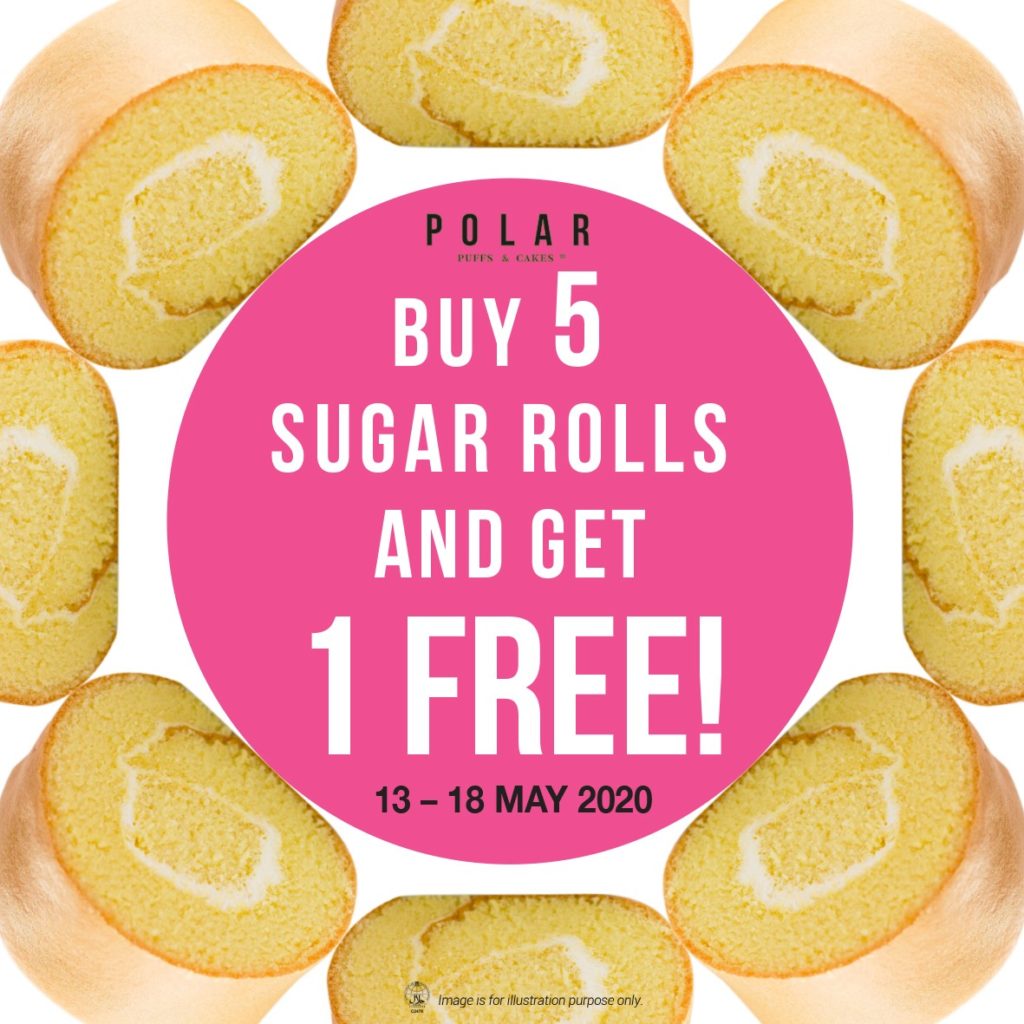 Polar Puffs & Cakes SG Buy 5 Sugar Rolls & Get 1 FREE Promotion | Why Not Deals