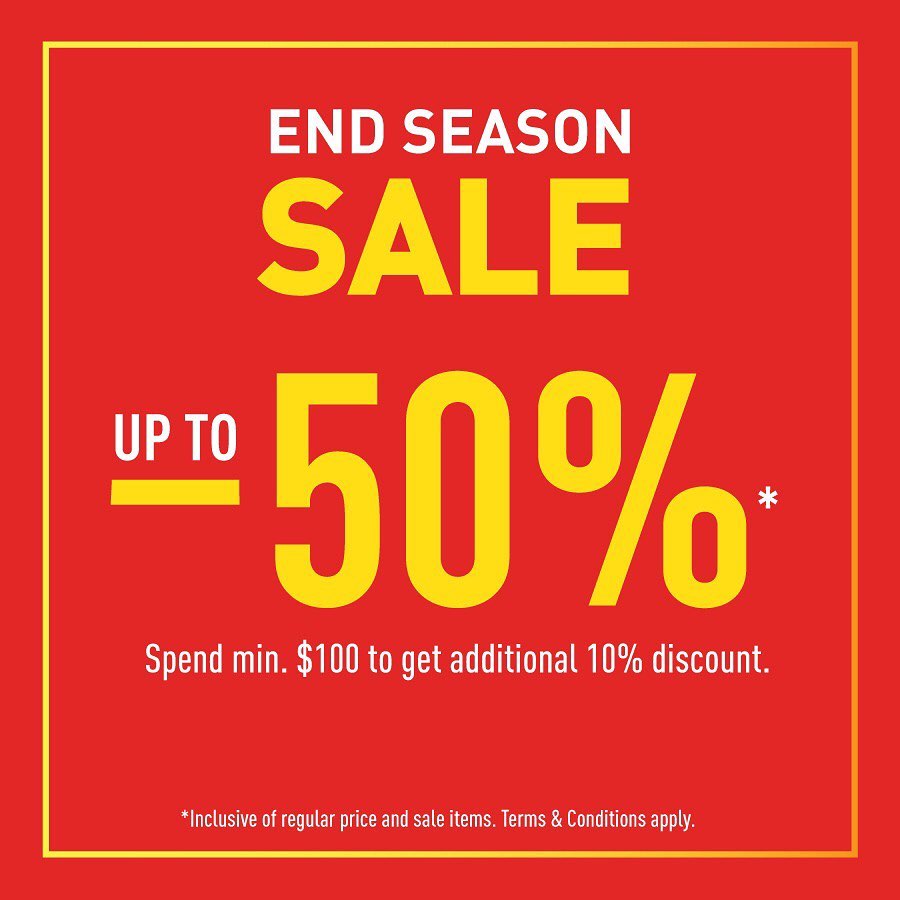 Royal Sporting House Singapore End of Season Sale Up to 50% Off Promotion | Why Not Deals