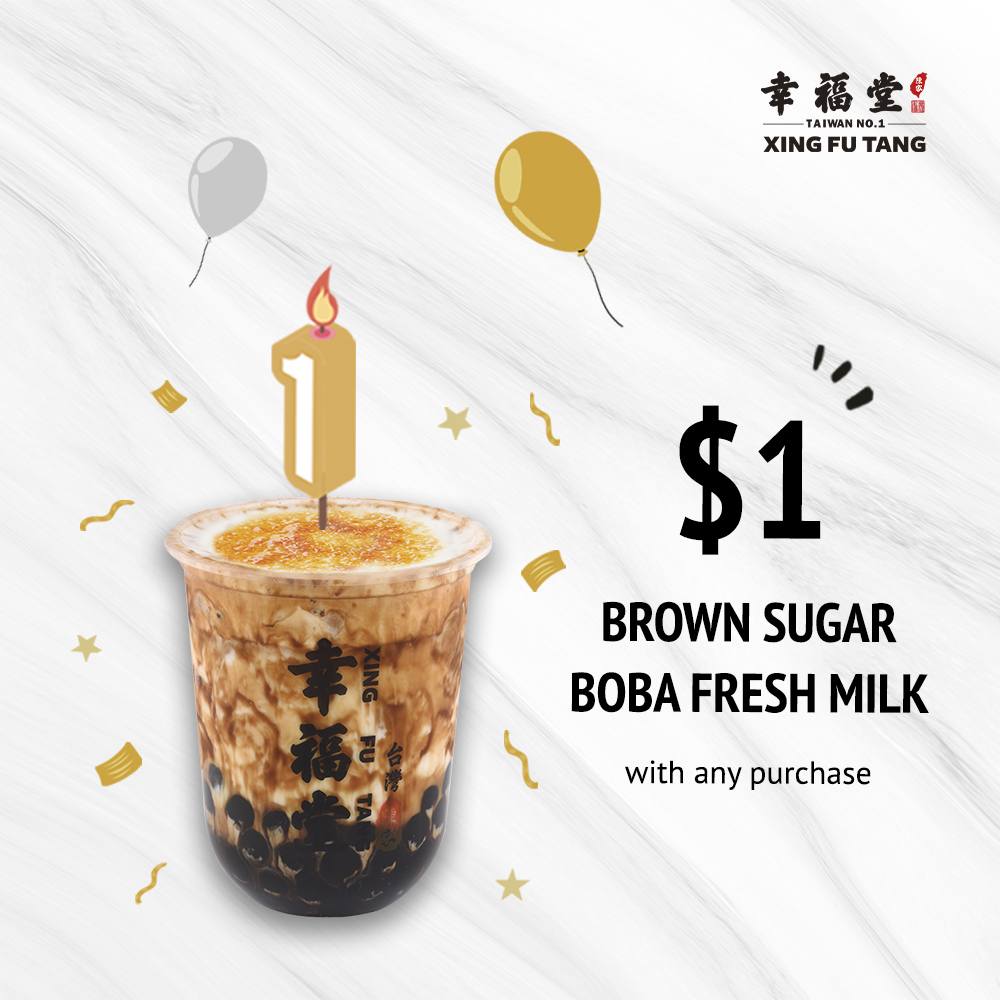 $1 Brown Sugar Boba Fresh Milk with any Purchase | Why Not Deals 1
