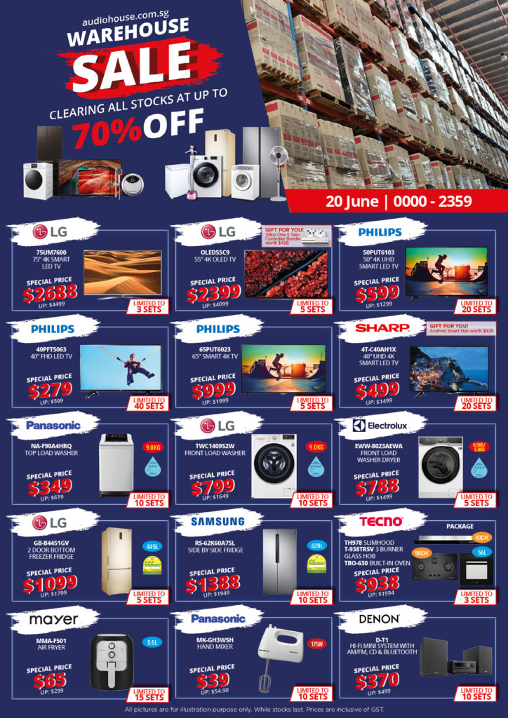 [Audiohouse.com.sg Warehouse Sale] Up to 70% OFF From 19 June - 21 June 3 Days Only! | Why Not Deals 1