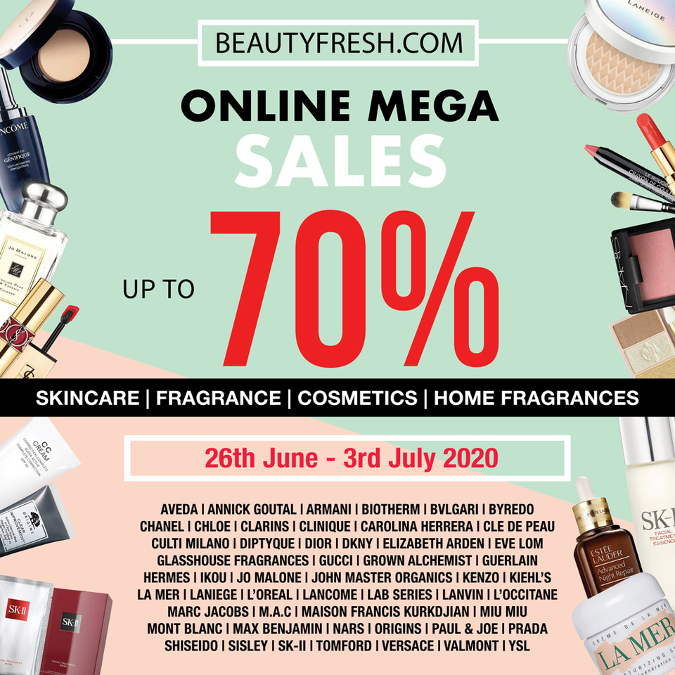 Beautyfresh online warehouse sale up to 70% off Estee Lauder, SK-II, Jo Malone, Aveda, Chanel and more! | Why Not Deals