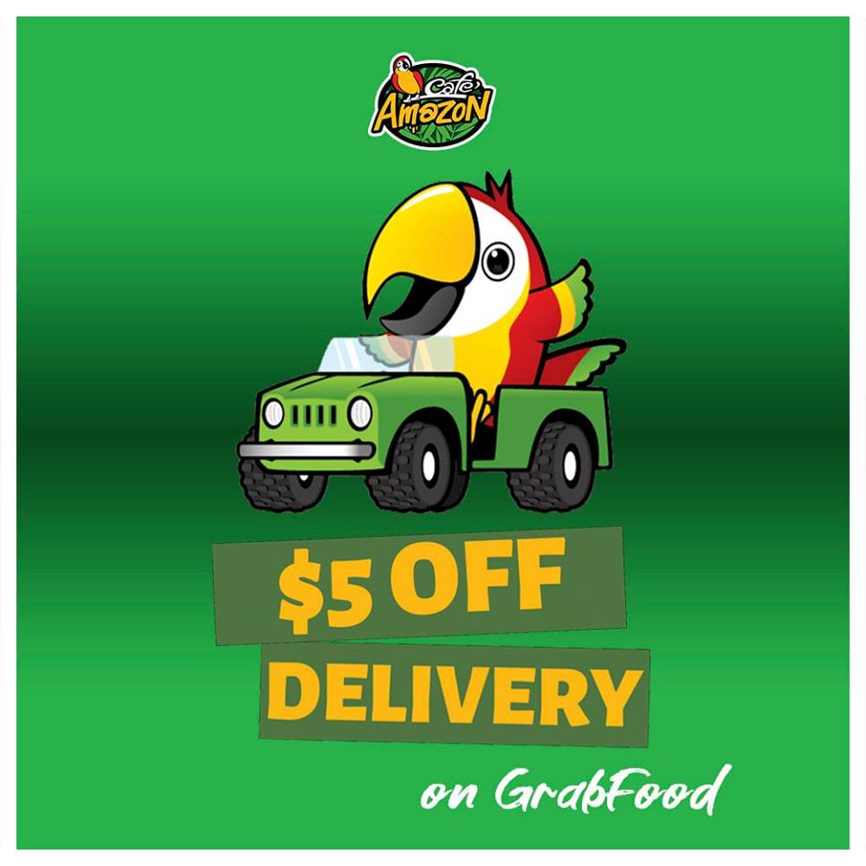 Café Amazon Singapore GrabFood $5 Off Delivery Promotion | Why Not Deals