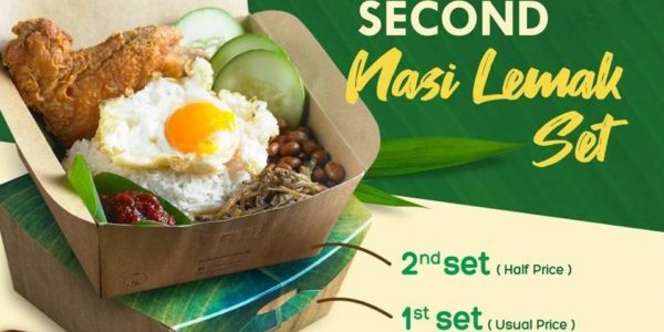 CRAVE Singapore Buy 1 Get 50% Off 2nd Nasi Lemak Set Promotion