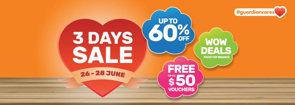 Guardian Singapore 3 Days Sale Up to 60% Off Promotion 26-28 Jun 2020 | Why Not Deals