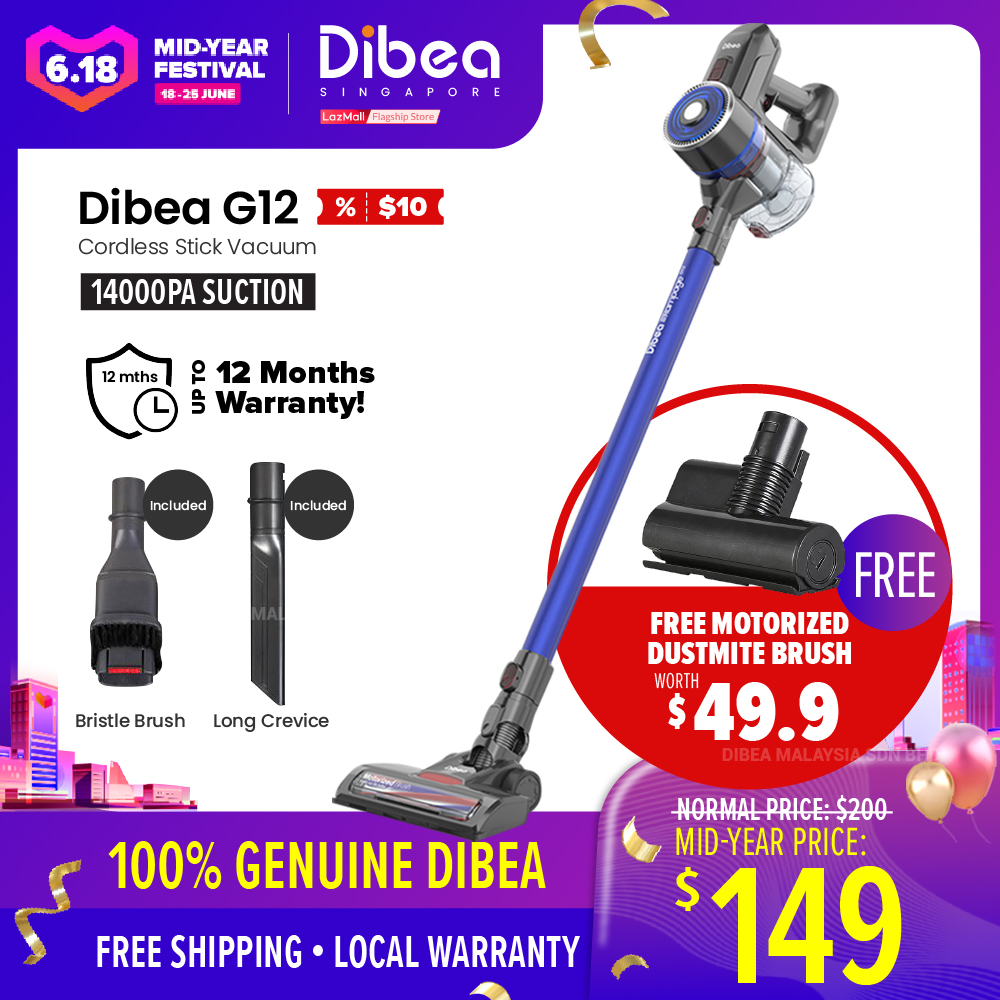 Lazada Singapore Mid-Year Sale Dibea Cordless Vacuum Up to 60% Off Promotion | Why Not Deals