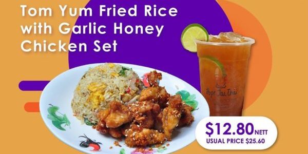 Pope Jai Thai SG 1-for-1 Tom Yum Fried Rice with Garlic Honey Chicken Set Promotion