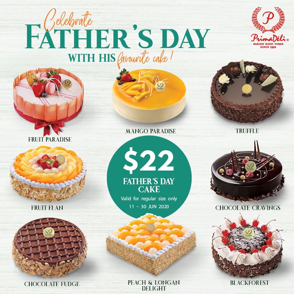 PrimaDeli SG $22 Father's Day Cake Promotion 11-30 Jun 2020 | Why Not Deals