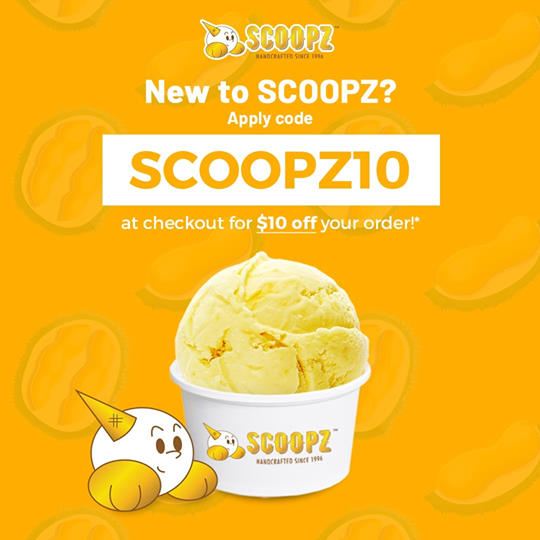 Scoopz Ice Cream Singapore $10 Off First Purchase Promo Code | Why Not Deals