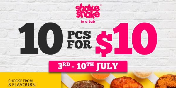 Shake Shake In A Tub Celebrates its Halal Certification with 10pcs for $10 Promo