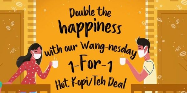 WangCafe SG Wang-nesday 1-for-1 Hot Kopi/Teh FB Deal