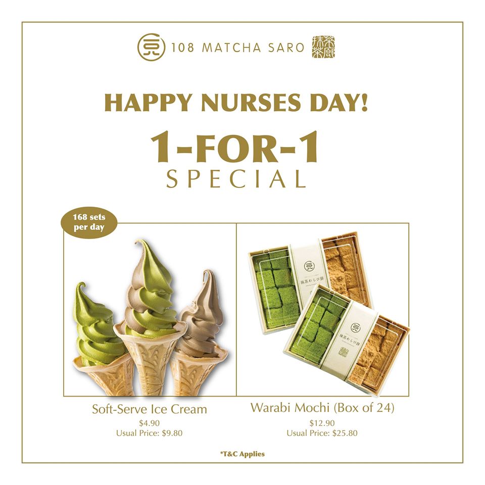 108 Matcha Saro Singapore Nurses Day Special 1-for-1 Promotion | Why Not Deals