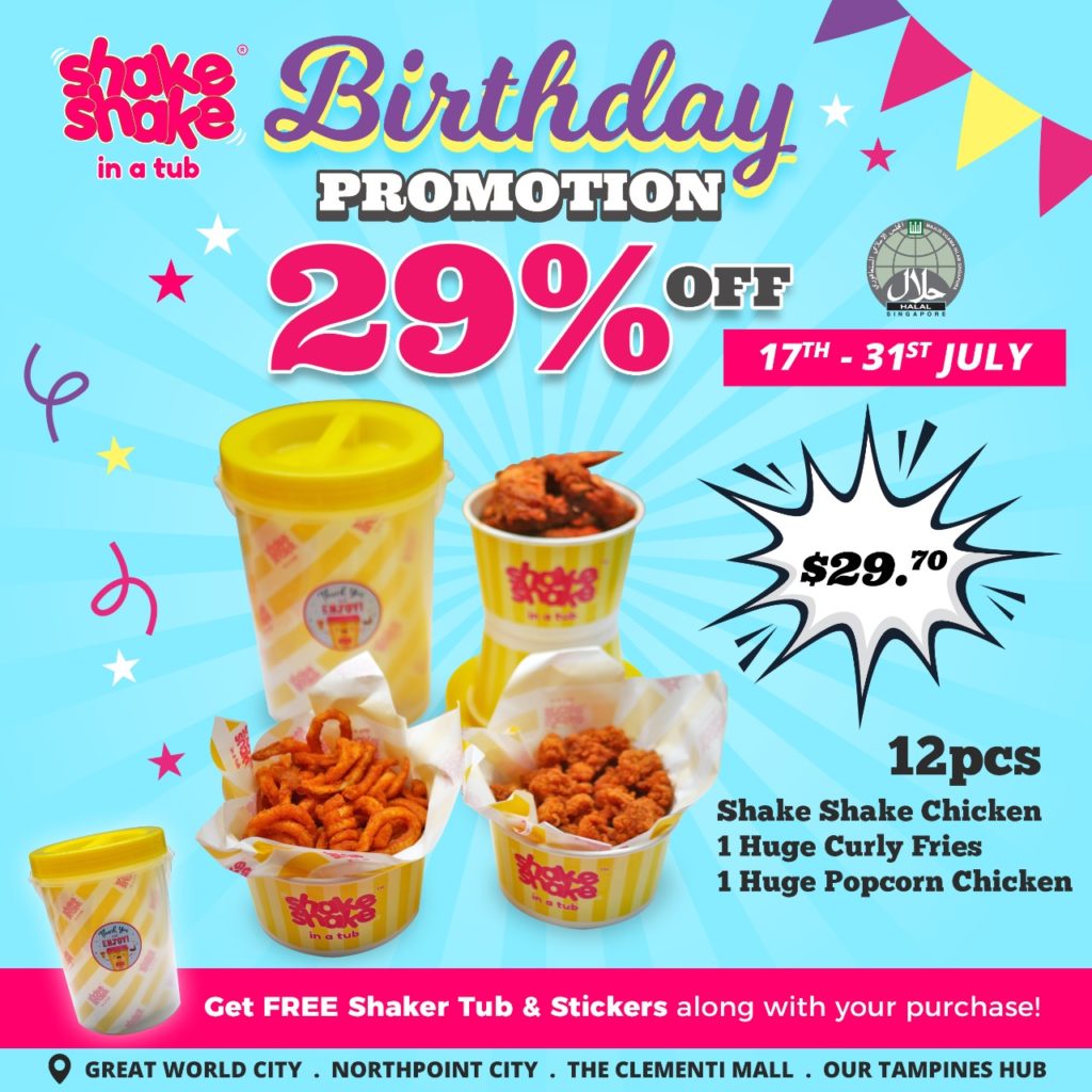 Enjoy 29% off Newly Halal-certified Shake Shake In A Tub's Birthday Combo Sets | Why Not Deals 2