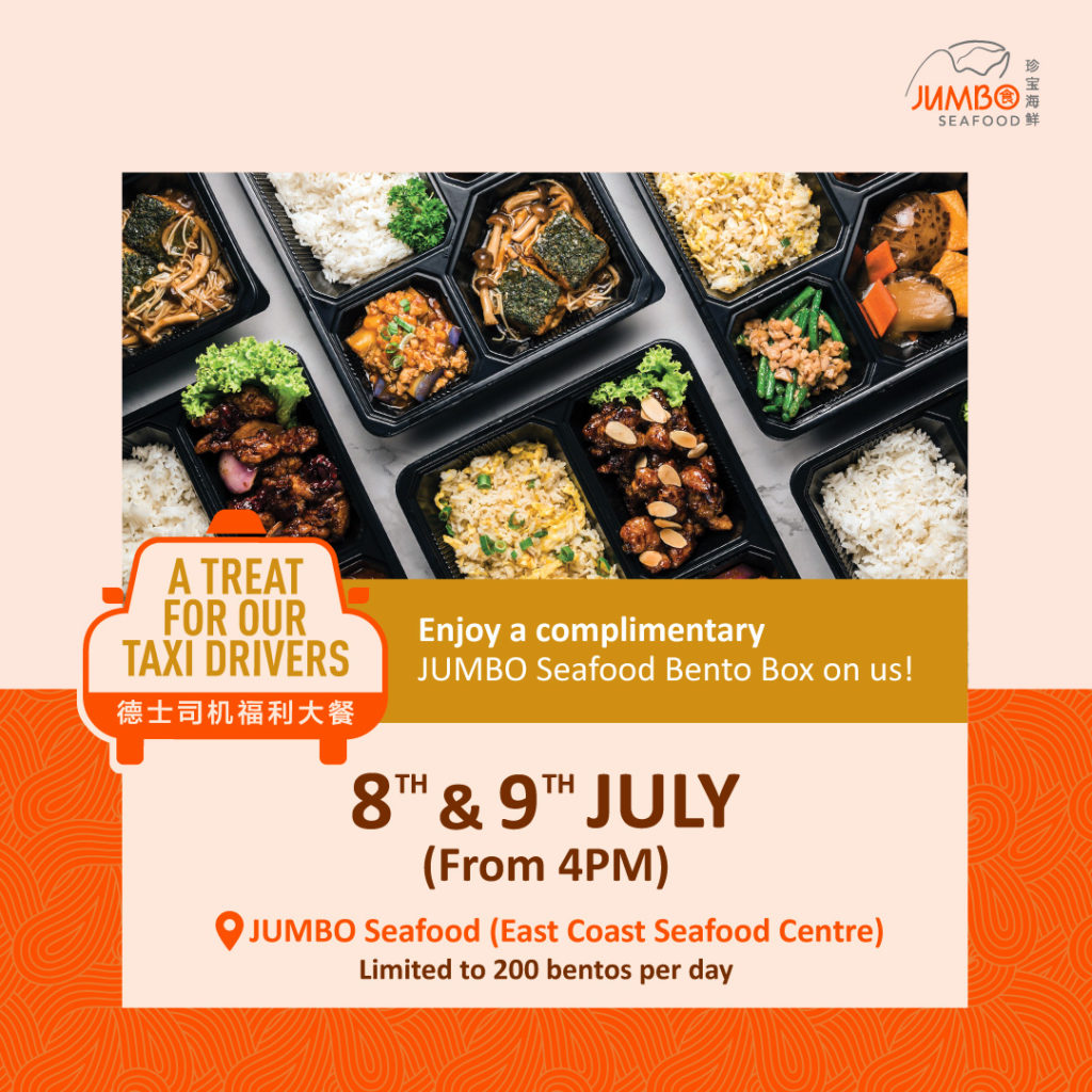 JUMBO Seafood is giving away FREE Bento Boxes to show our appreciation to Taxi Drivers in Singapore. | Why Not Deals 1