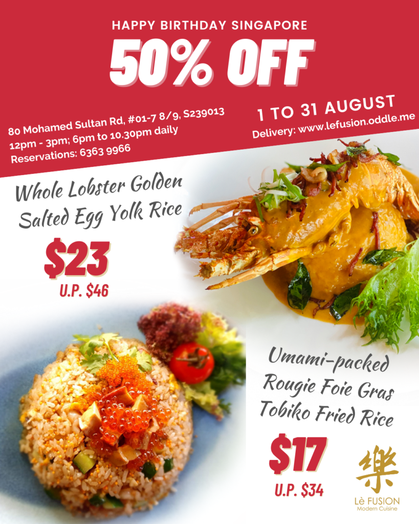 Enjoy 50% OFF Lè Fusion’s locally-inspired Whole Lobster Golden Salted Egg Yolk Rice and others! | Why Not Deals 2