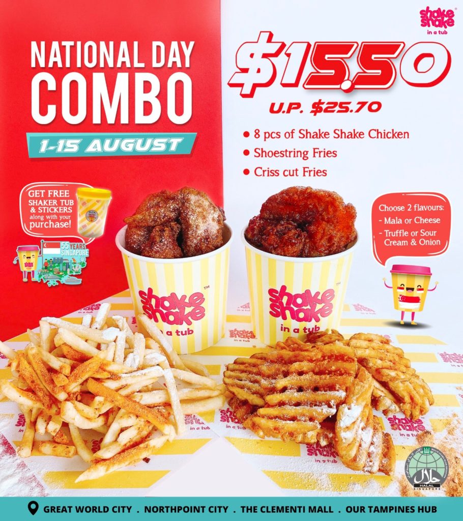 Shake Shake In A Tub Celebrates with Red-and-White Fried Chicken & Fries Combo!  | Why Not Deals