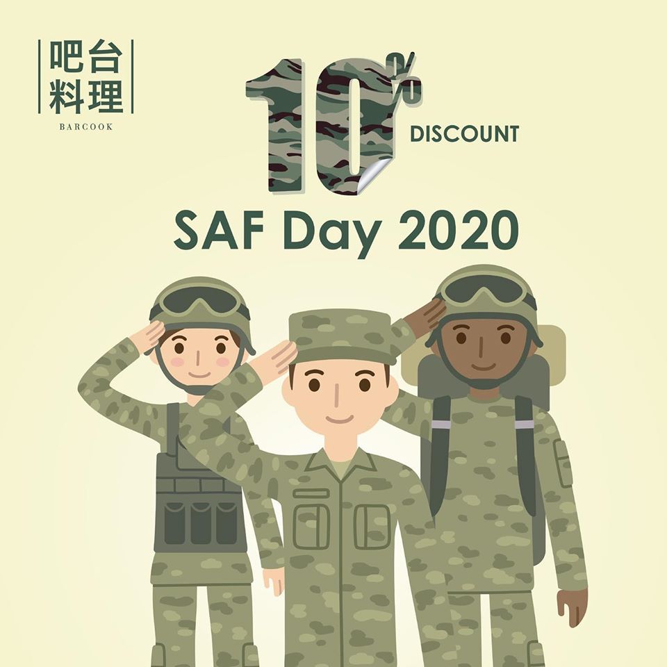 Barcook Singapore Celebrates SAF Day with 10% Off Promotion 1 Jul - 31 Aug 2020 | Why Not Deals