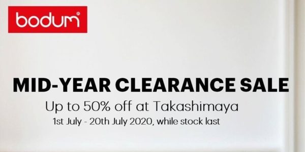 Bodum Singapore Mid-Year Clearance Sale Up To 50% Off At Takashimaya