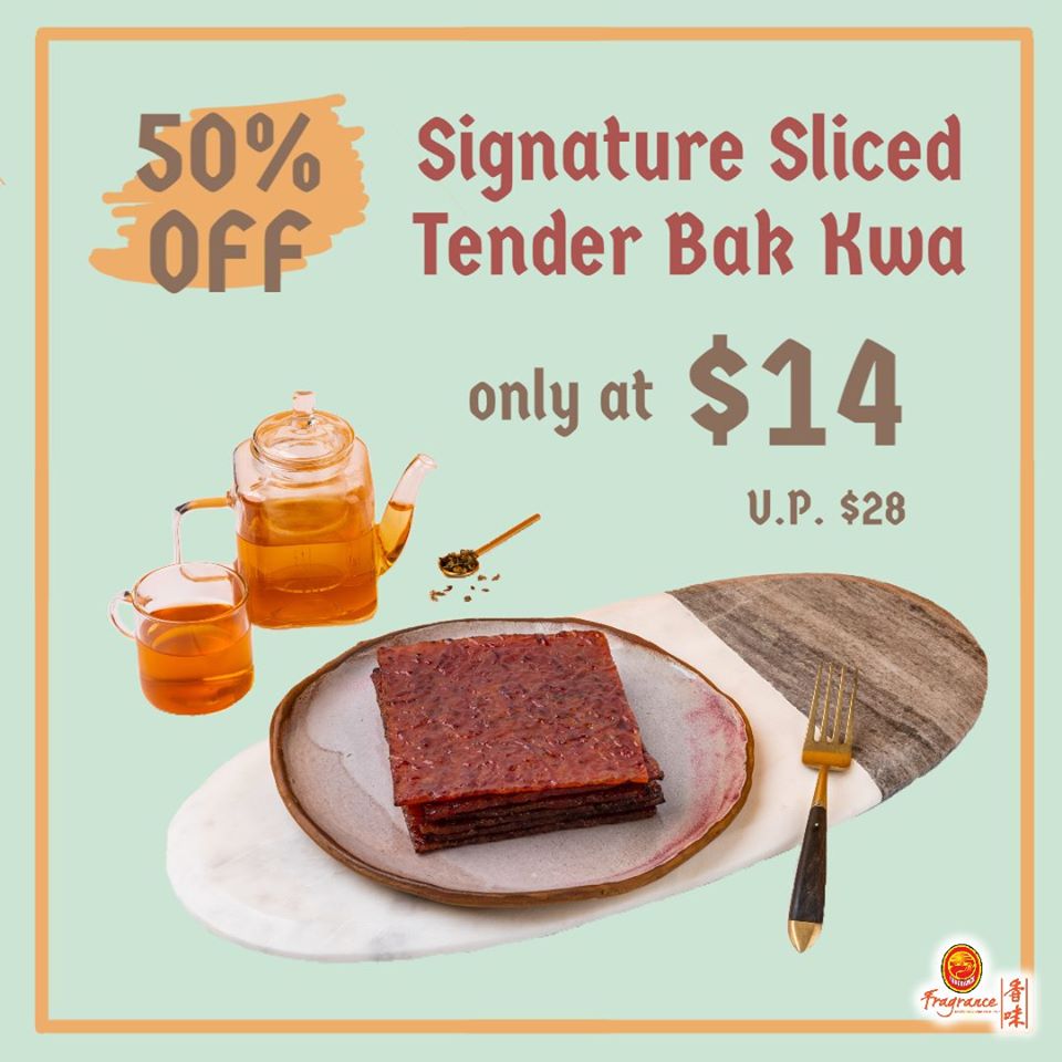 Fragrance Bak Kwa SG 50% Off Signature Sliced Tender Bak Kwa Promotion 2-8 Jul 2020 | Why Not Deals