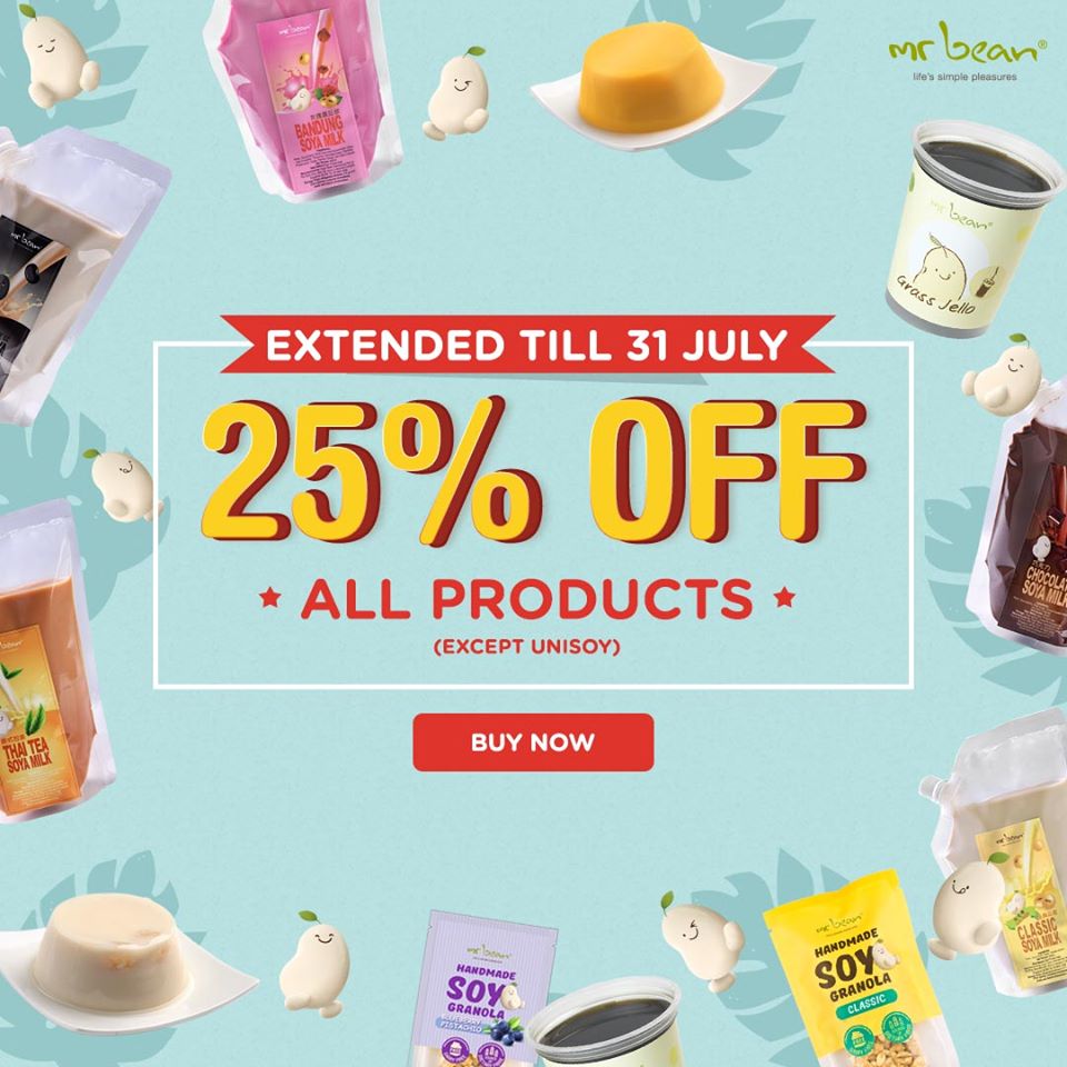 Mr Bean SG 25% Off All Products Promotion Extended Till 31 Jul 2020 | Why Not Deals