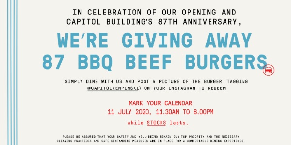 ONE DAY ONLY: Complimentary BBQ Beef Burgers at Broadway!