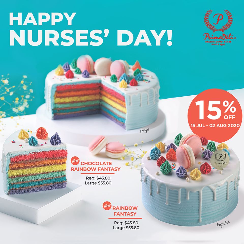 PrimaDeli SG Celebrates Nurses' Day with 15% Off Rainbow Fantasy Cakes Promotion | Why Not Deals