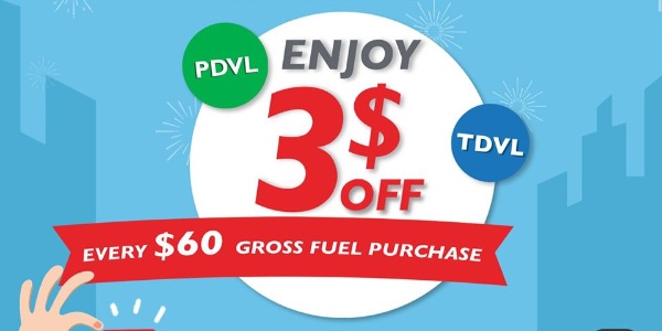 Sinopec SG PDVL & TDVL Drivers Special $3 Off Fuel Purchase Promotion ends 31 Dec 2020